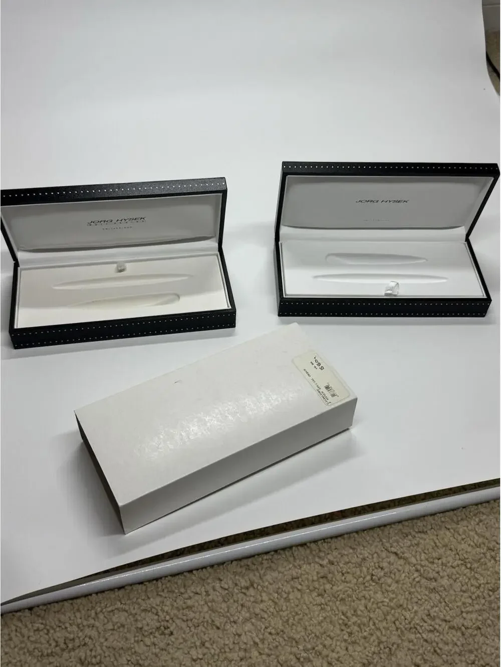 Jorg Hysek Switzerland Empty Pen Pencil Box Case w Papers
